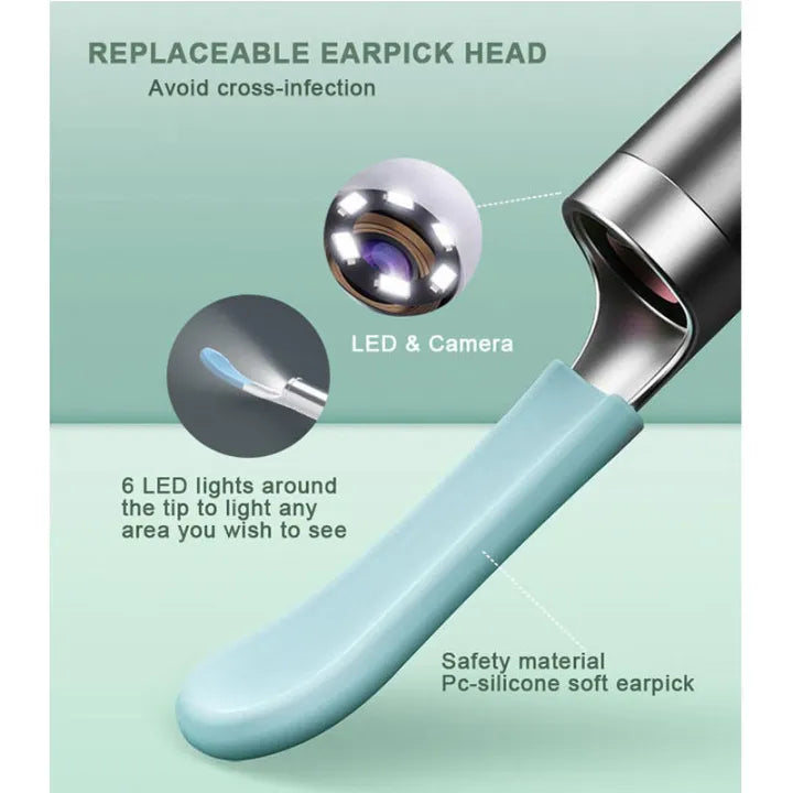 Smart Visual Ear Wax Removal Tool – Wireless Otoscope Camera Kit