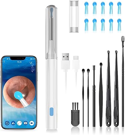 Smart Visual Ear Wax Removal Tool – Wireless Otoscope Camera Kit