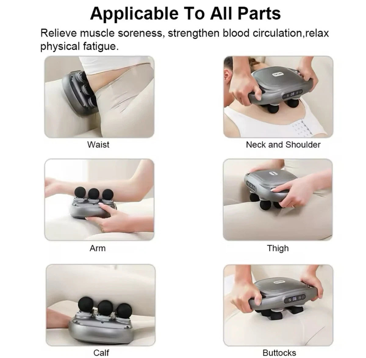 Multi-Head Fascia Muscle Massager Gun